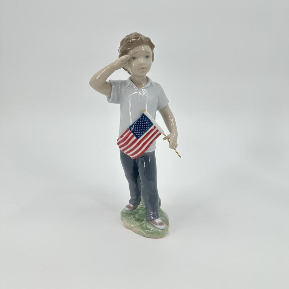 Lladro Boy with American Flag (2011)